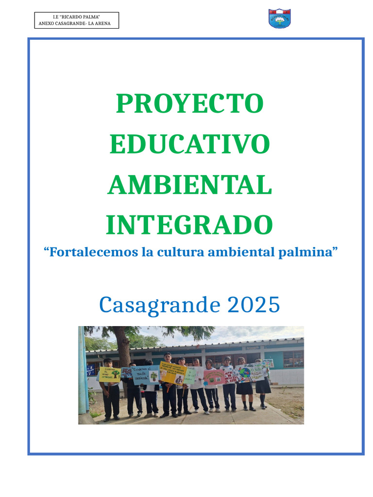 Proyecto Educativo Ambiental 2025 | PDF | Sustentabilidad | Pedagogía