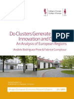 Do Clusters Generate Greater Innovation and Growth? An Analysis of European Regions (Eng)/ ¿Generan los clusters una mayor innovación y crecimiento? (Ing)/   Klusterrek berrikuntza handiagoa eta hazkundea sorrarazten al dute? (Ing)