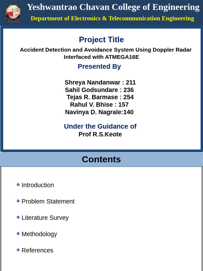 Accident Detection System Using Radar | PDF | Radar