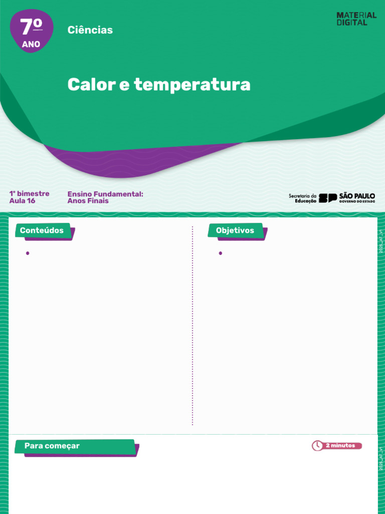 Conceitos de Calor e Temperatura | PDF | Calor | Temperatura