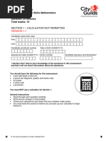 4748 Functional Skills Mathematics l2 Sample 2 Non Calculator Paper v1 ...