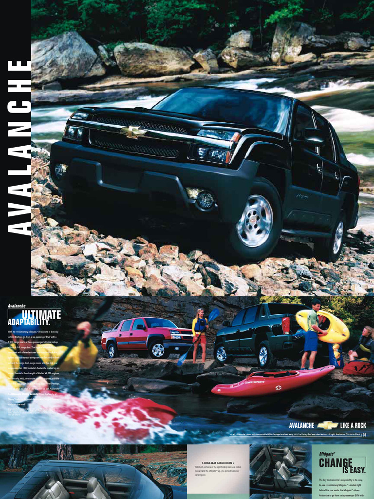 2003 Chevrolet Avalanche Overview | PDF | Trailer (Vehicle) | Motor Vehicle