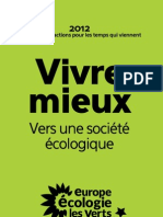 Le projet 2012 des écologistes