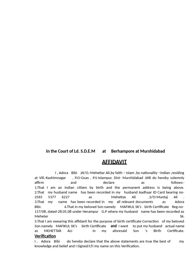 FIXING ERROR ON BIRTH CERTIFICATE visual data 8