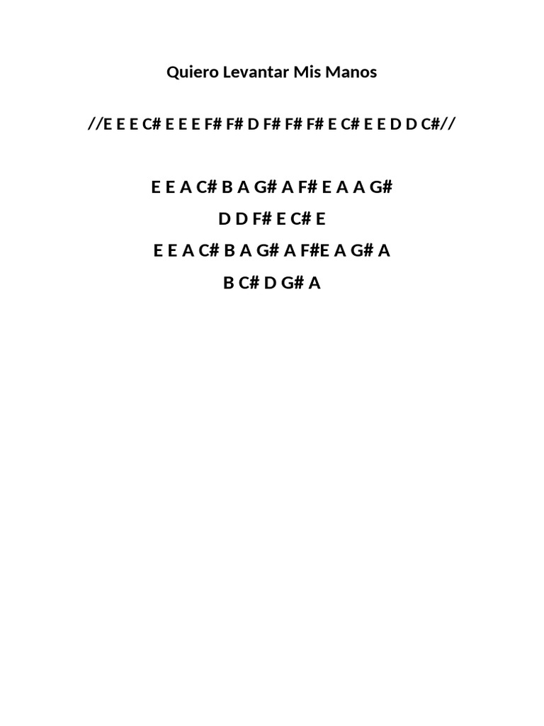 Quiero Levantar Mis Manos | PDF