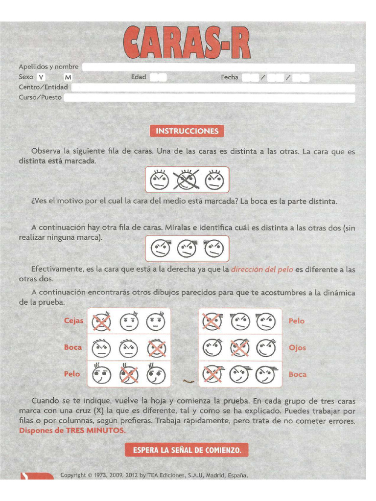 Caras R Test | PDF