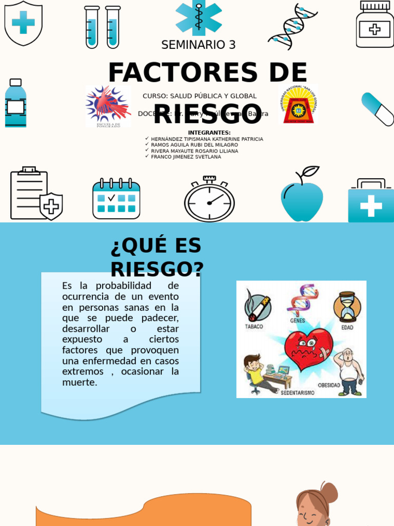Seminario 3 - Factores de Riesgo | PDF | Riesgo | Diagnostico medico