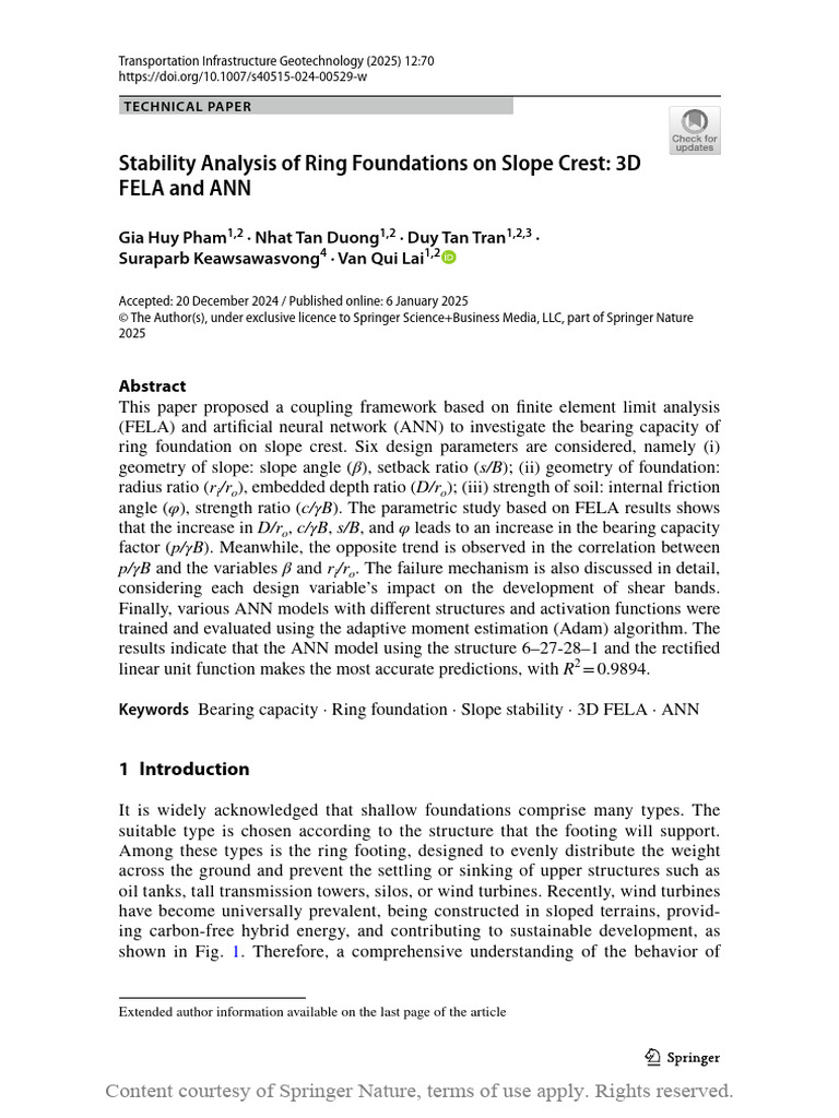 Stability Analysis of Ring Foundations On Slope CR | PDF | Angle ...