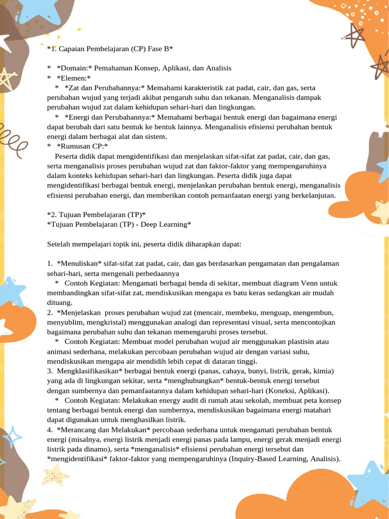 Modul Ajar Deep Learning Kelas 3 SD | PDF