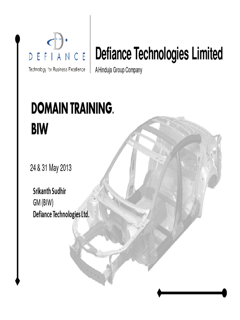 BIW Domain Training - Course Material LOW RES BW 1 | PDF | Automotive ...