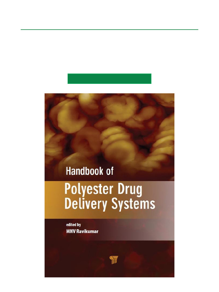 Polyester Drug Delivery Handbook | PDF | Tissue Engineering | Polyester