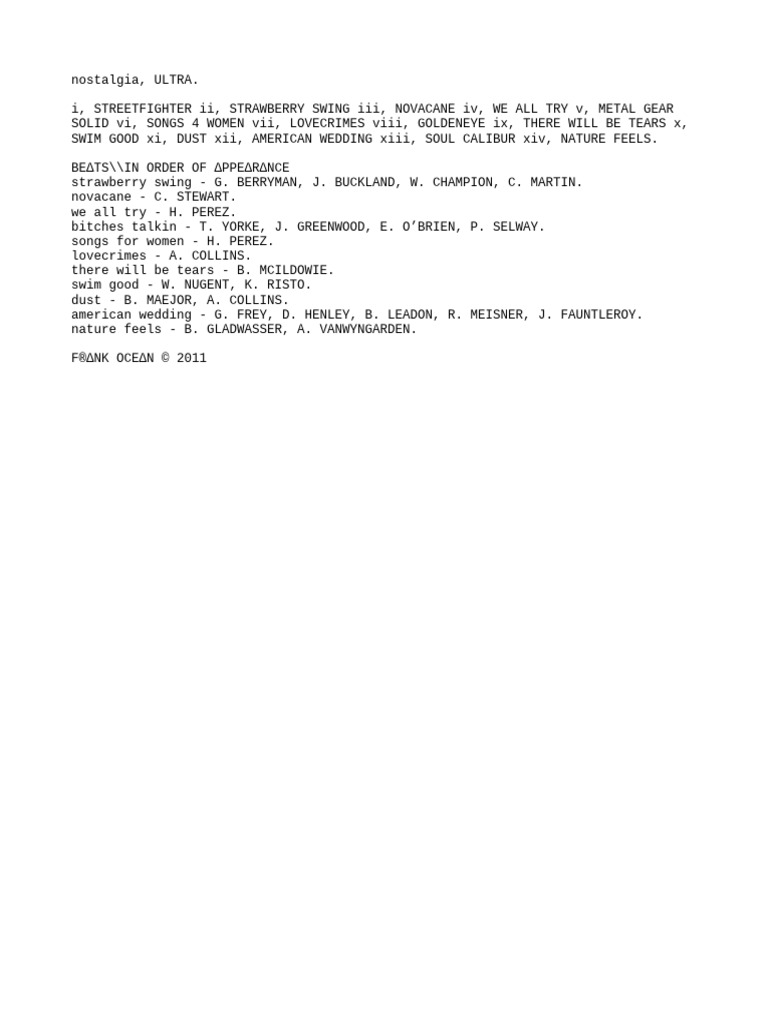 Beat Credits | PDF