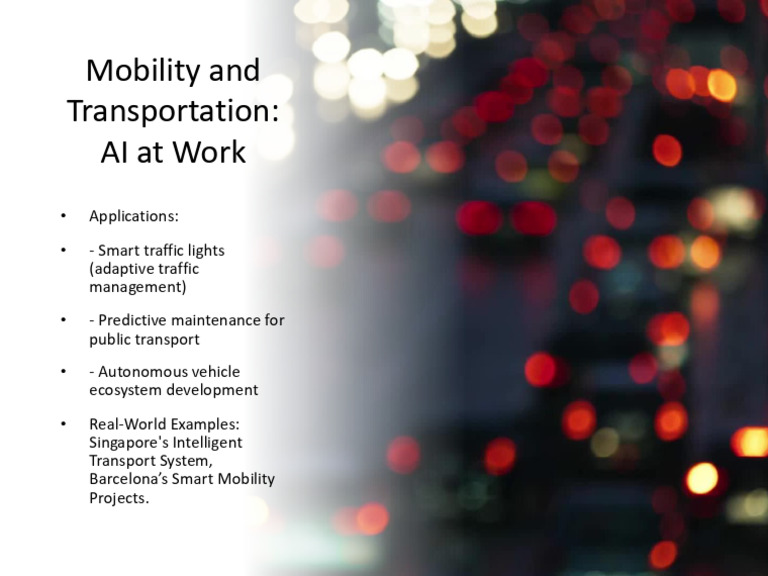 AI Innovations in Mobility & Transport | PDF