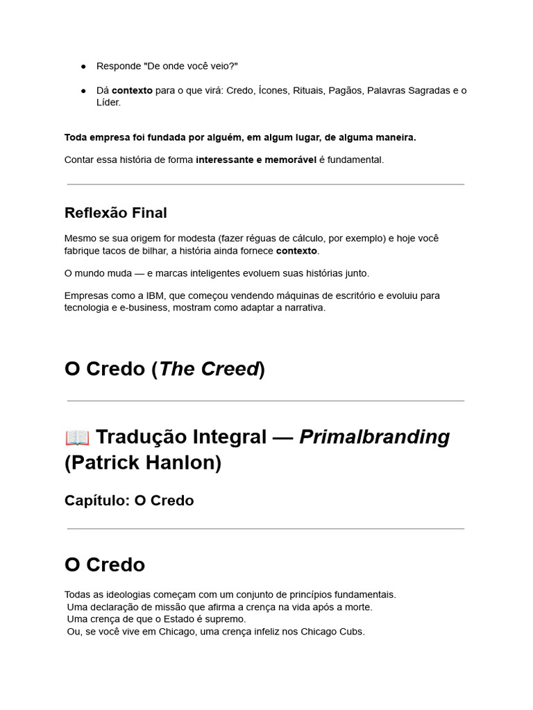 Como Criar um Credo Empresarial Eficaz | PDF | Marca | Liberdade