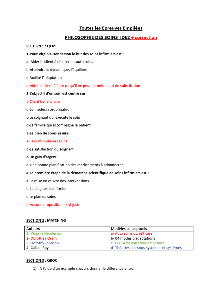 14 besoins de Henderson en soins infirmiers | PDF | Allaitement ...