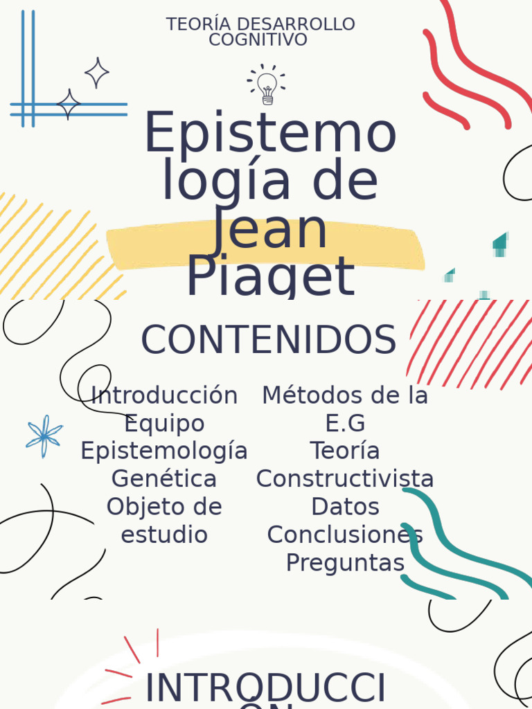 Epistemología y Teoría Constructivista de Jean Piaget | PDF ...