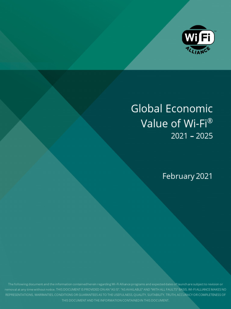 Global Economic Value of Wi-Fi 2021-2025 | PDF | Wi Fi | Internet Of Things