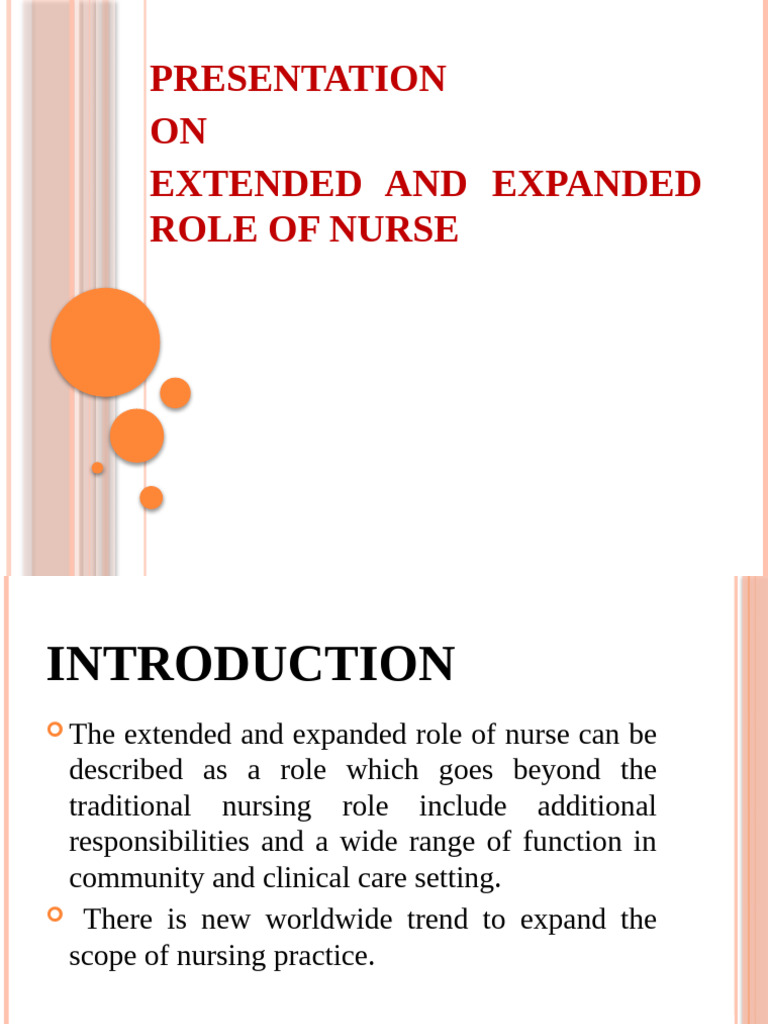 Expanded Roles of Nurses in Healthcare | PDF | Nursing | Palliative Care