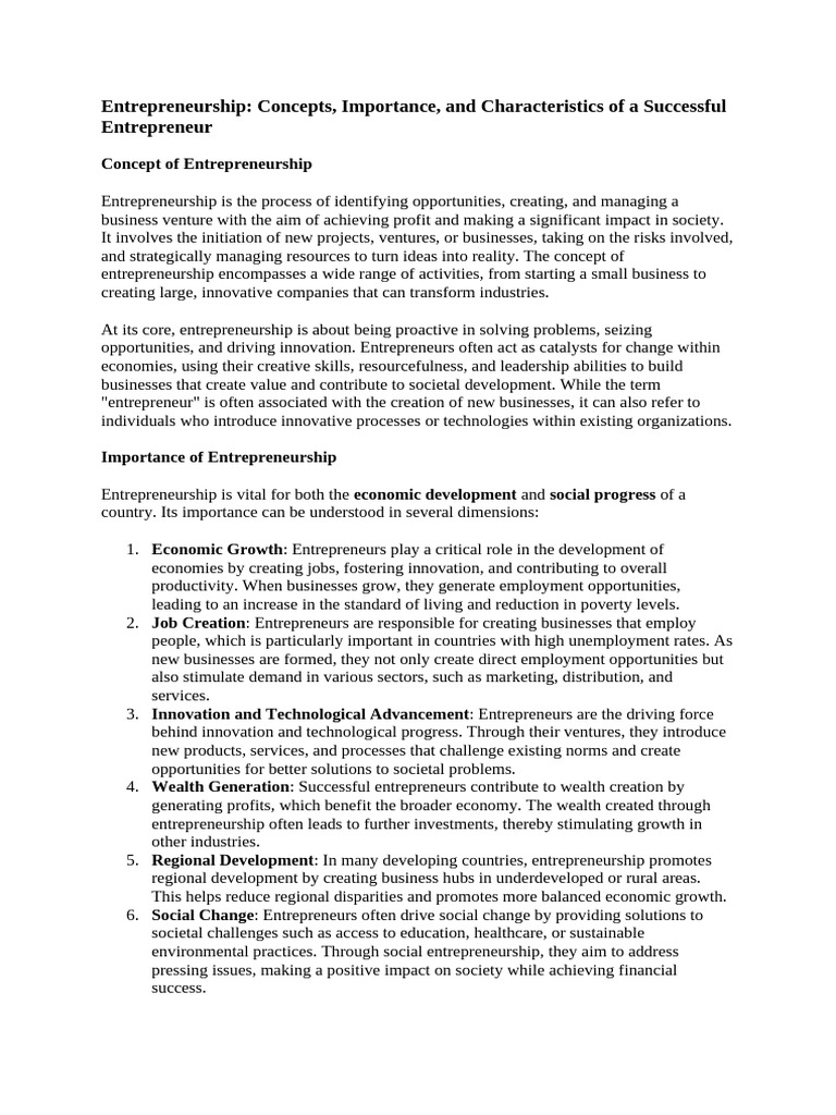 Key Traits of Successful Entrepreneurs | PDF | Entrepreneurship ...