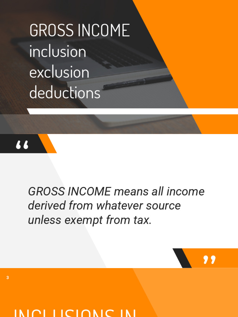 AC 47 Chapter 7 RIT Gross Income Inclusion Exlusions Deductions 1 | PDF ...