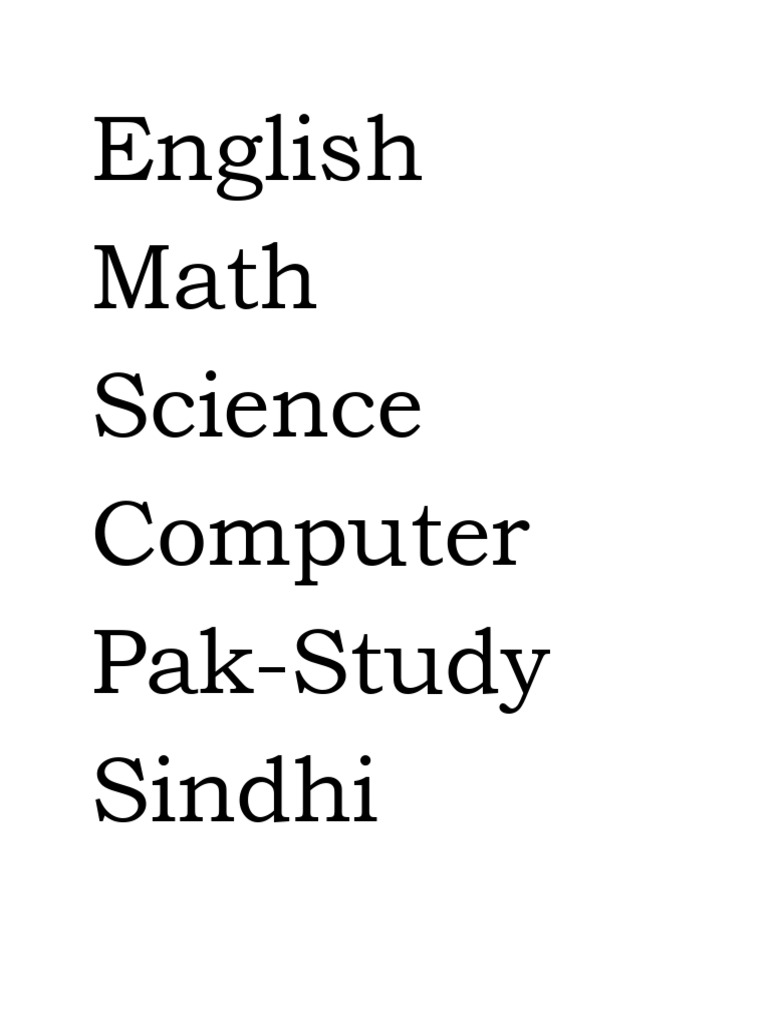 Subjects | PDF
