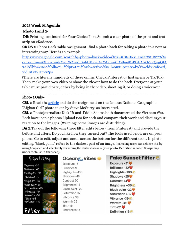 2025 Week M Agenda | PDF