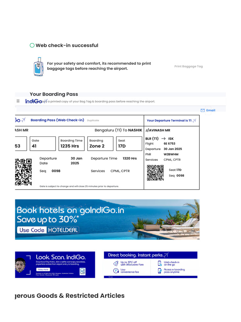 Open Boarding Pass Blr-IXK | PDF | Aviation