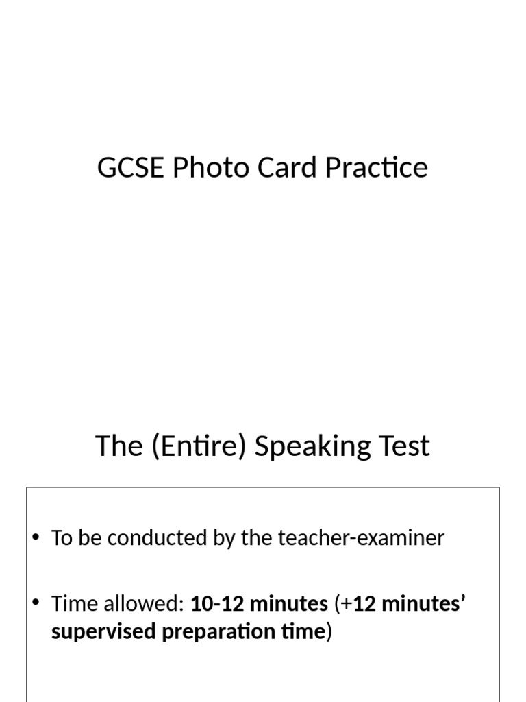 GCSE Higher Level Photo Card Practice Careers | PDF