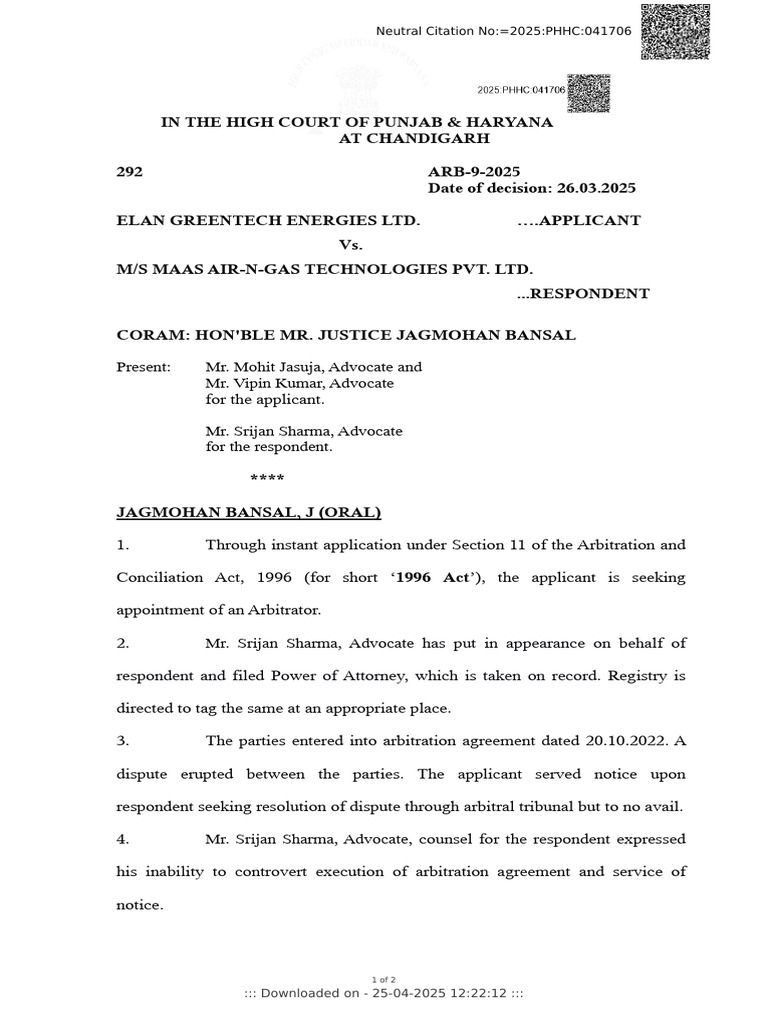 Appointment of Arbitrator in Dispute | PDF | Arbitral Tribunal | Common Law