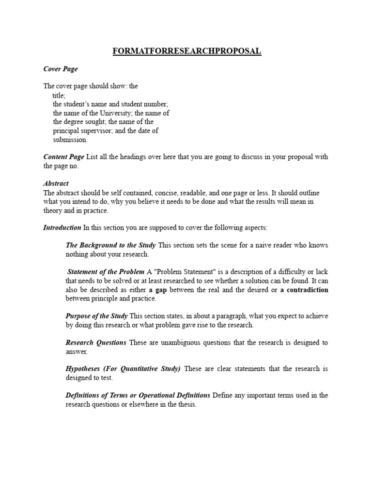 Format For Research Proposal by Aafsheen Khan | PDF | Survey ...