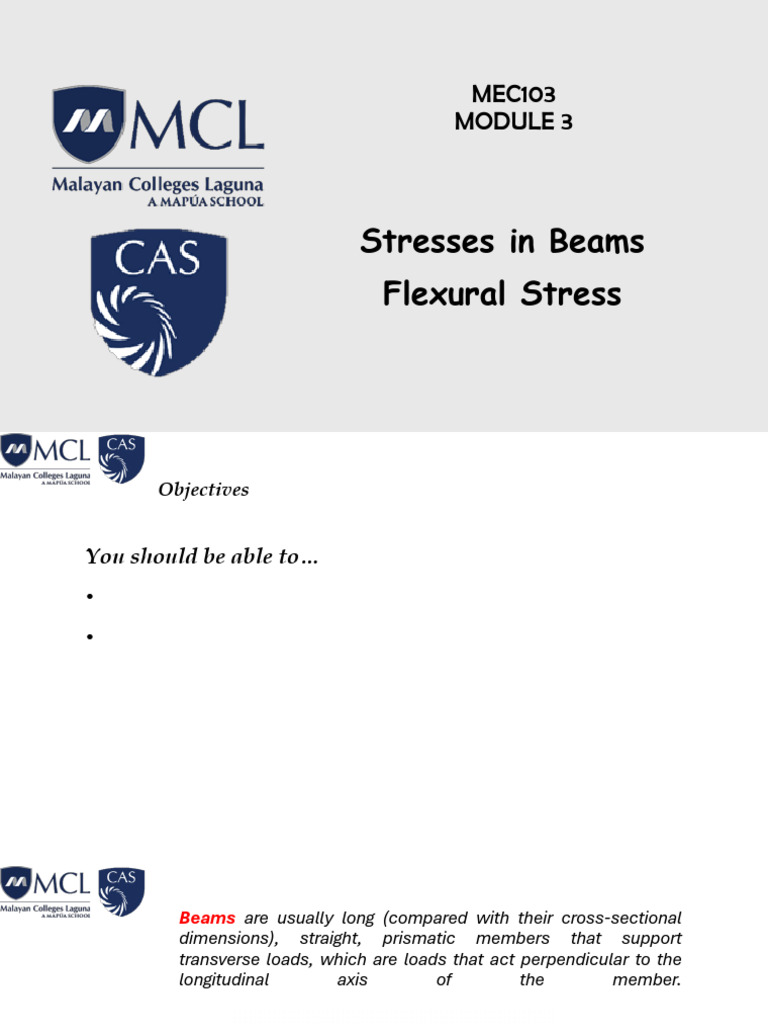 Module 3module 3C Stresses in Beams | PDF | Bending | Beam (Structure)