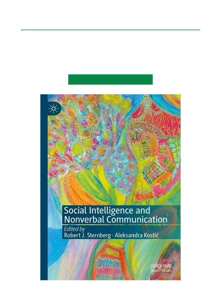 Social Intelligence & Nonverbal Skills | PDF | Nonverbal Communication ...