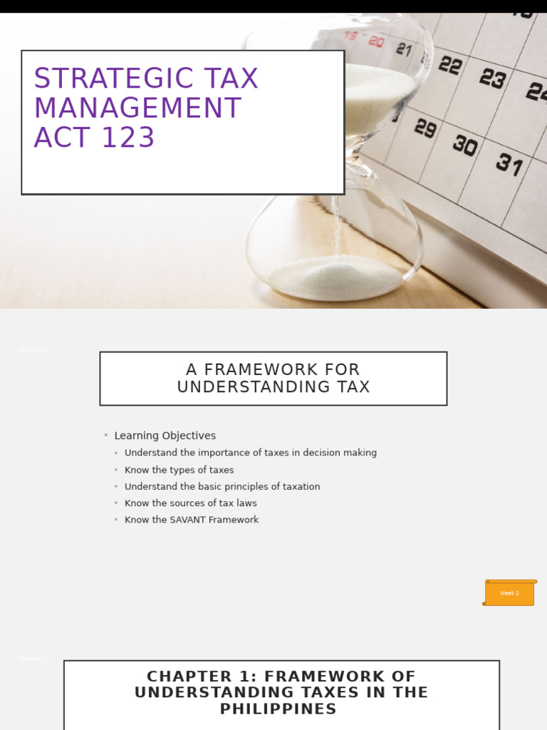 Understanding Philippine Tax Framework | PDF | Taxes | Corporate Tax