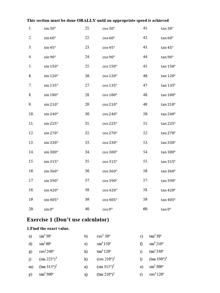Trigonometric Functions and Tides Analysis | PDF | Elementary Geometry ...