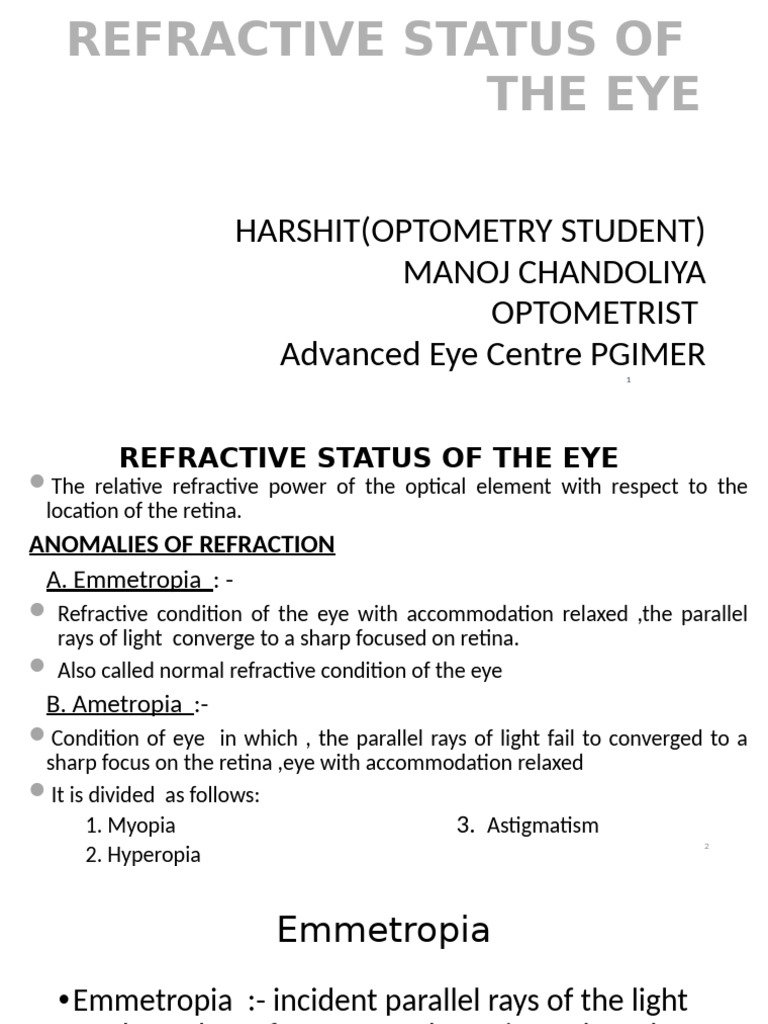 Understanding Eye Refractive Errors | PDF | Myopia | Senses