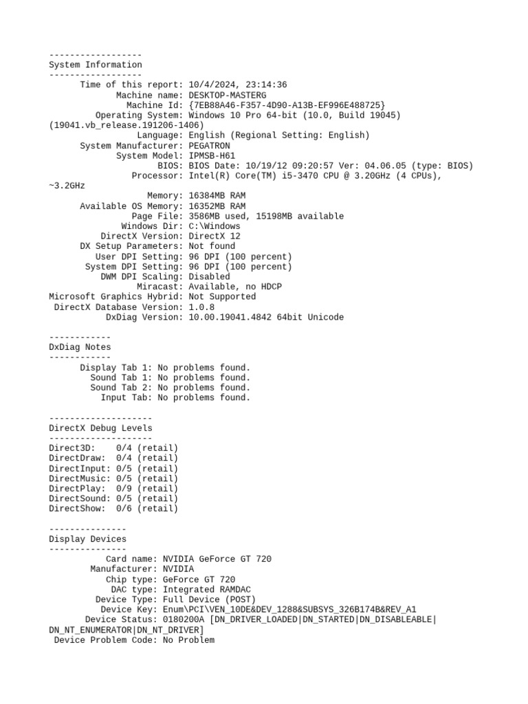 System Info and Hardware Details | PDF | Device Driver | Computer Hardware