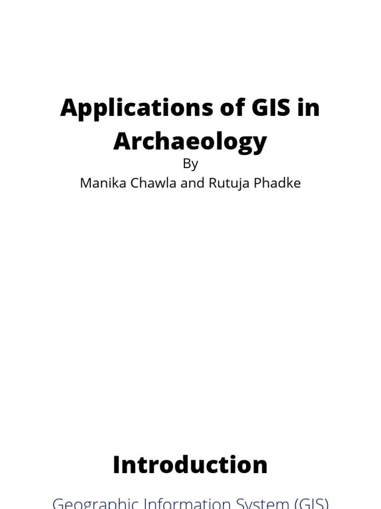 GIS Applications in Archaeology | PDF | Geographic Information System ...