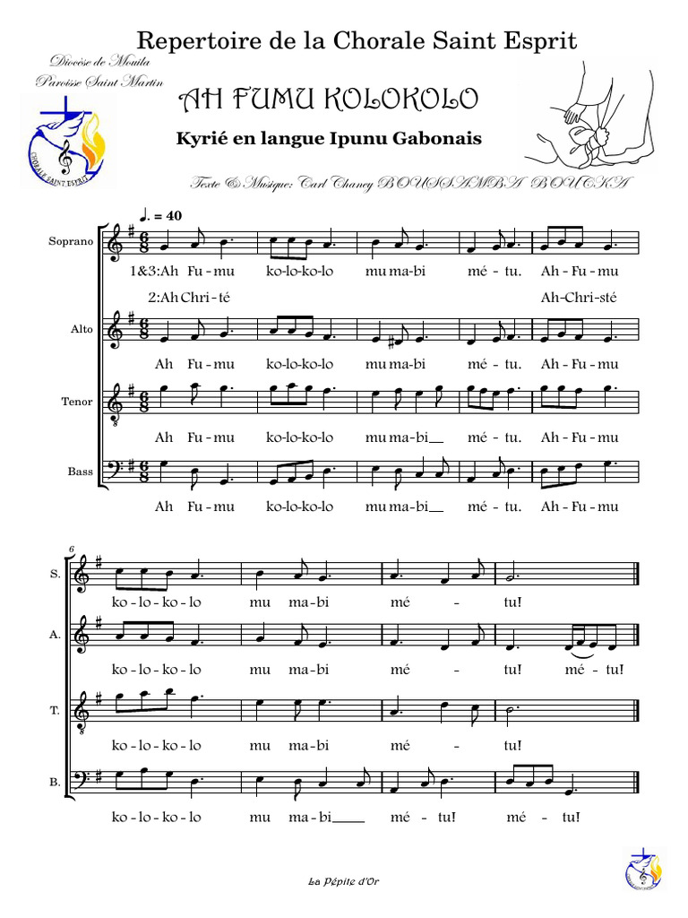 Repertoire de la Chorale Saint Esprit | PDF | Musique vocale | Chant