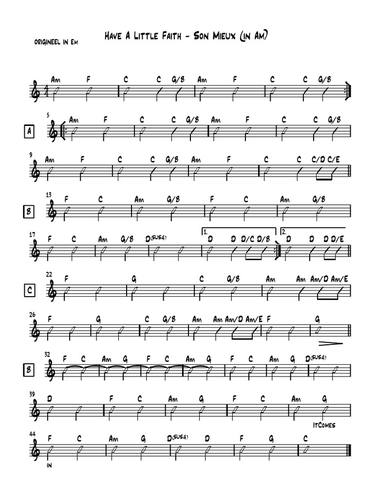 Have a Little Faith Chords | PDF