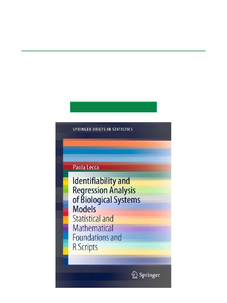 Identifiability in Biological Systems Analysis | PDF | Regression ...