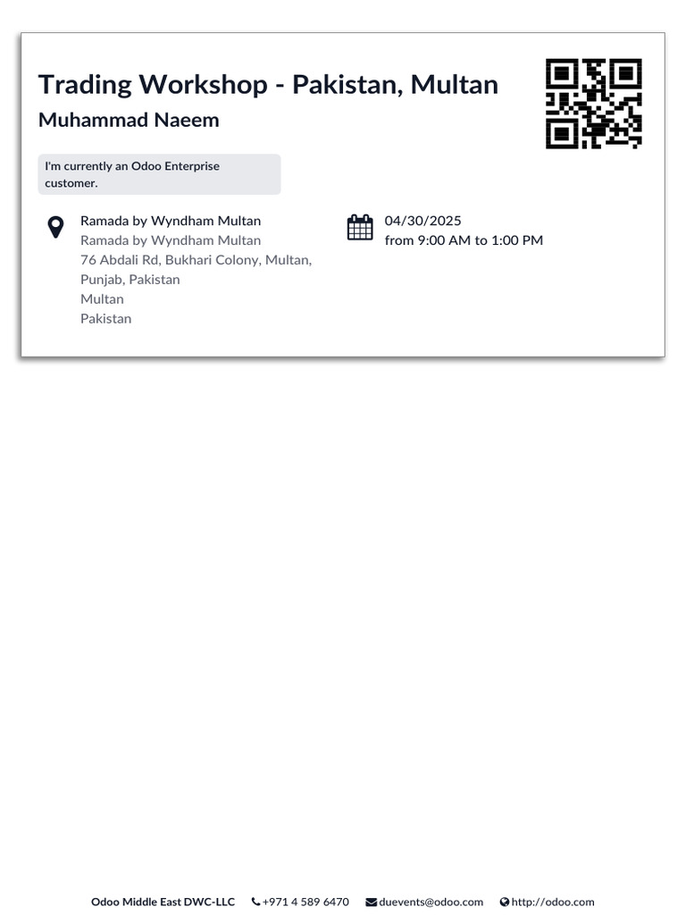 Tickets - Trading Workshop - Pakistan, Multan (30 Apr 2025, 09 - 00 ...
