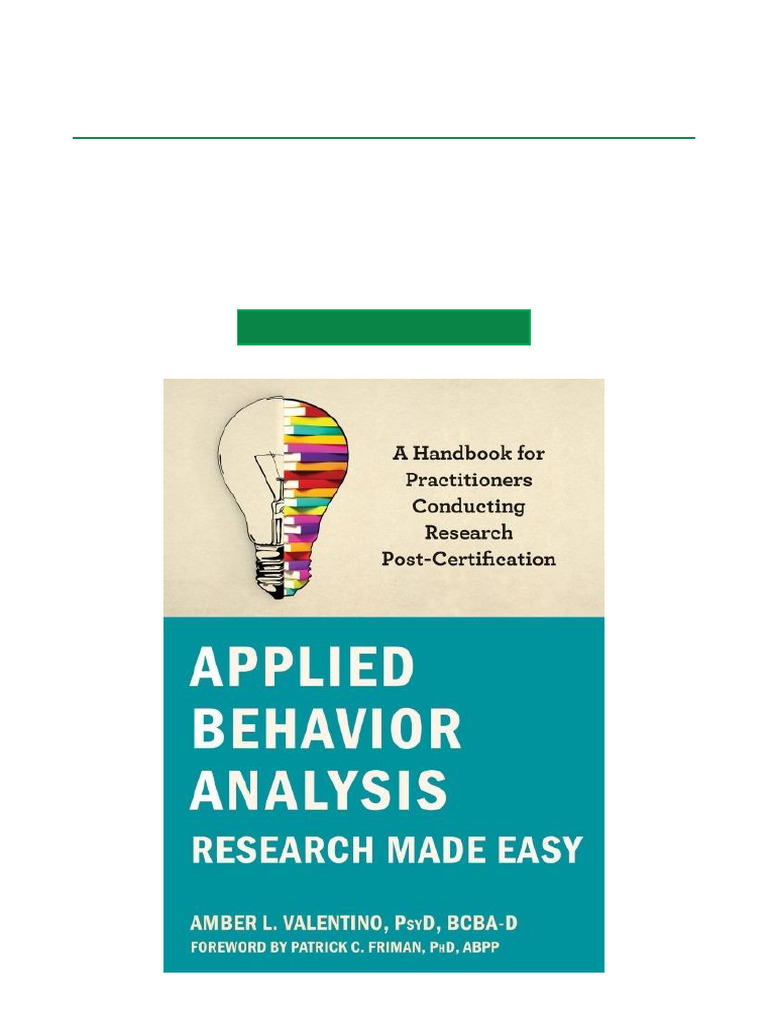ABA Research Handbook for Practitioners | PDF | Behavioural Sciences ...