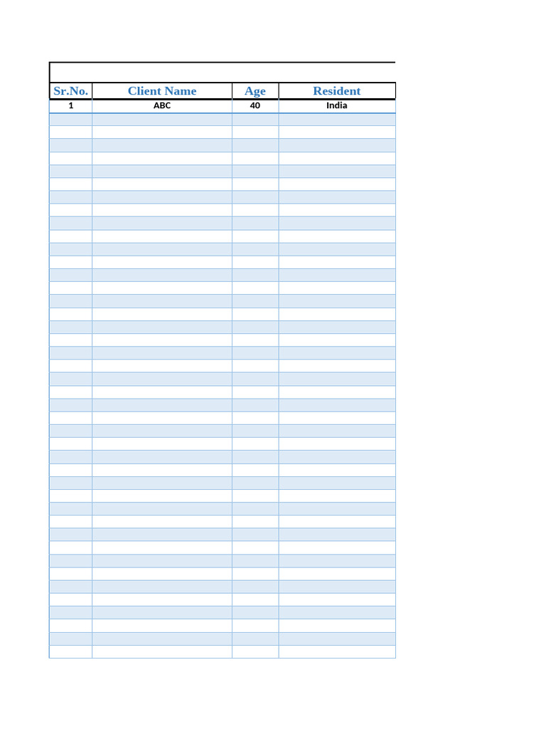 Clients Record Sheet Format 10-April-2025 | PDF