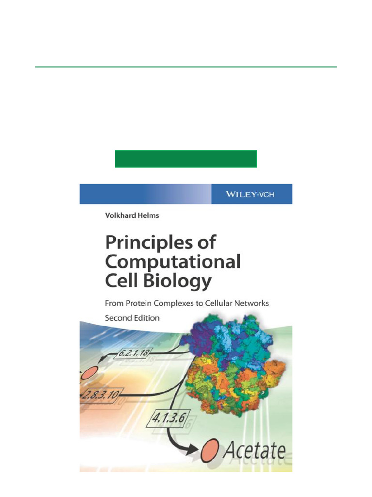 Computational Cell Biology Principles | PDF | Regulation Of Gene ...