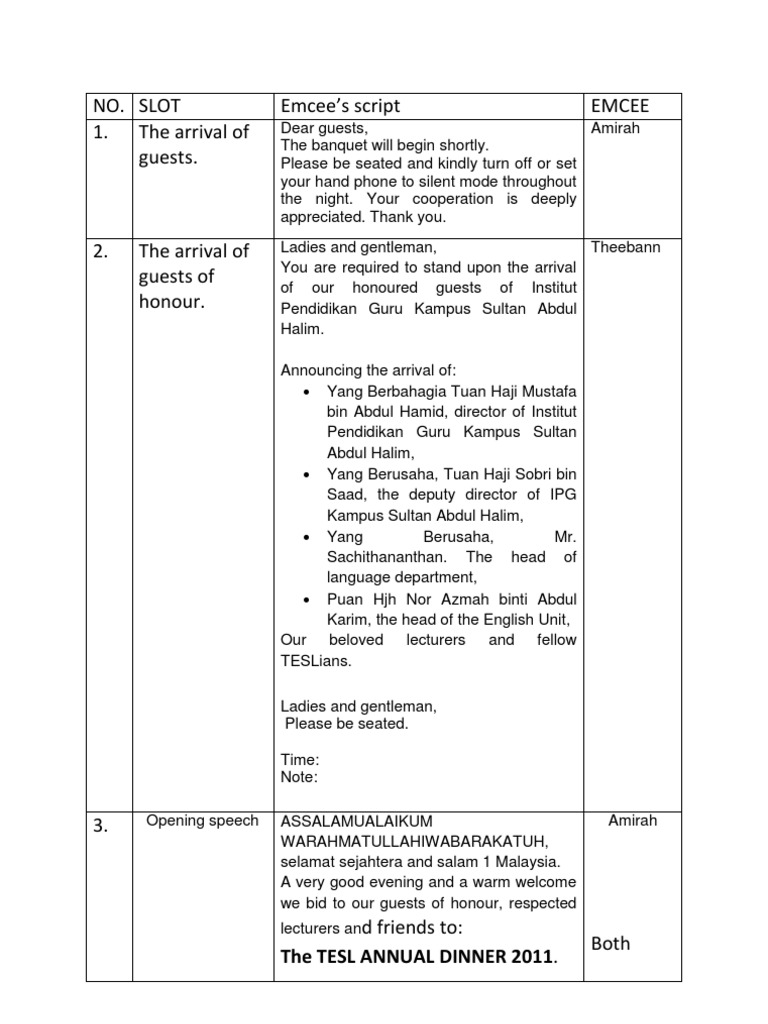 Emcee S Script Pdf