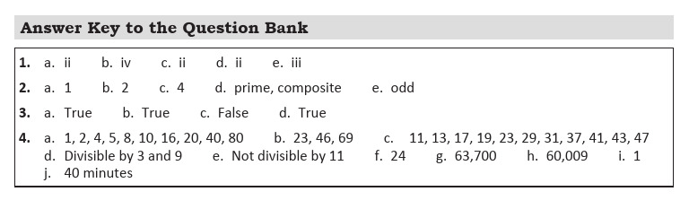 Answer Key To The Question Bank | PDF