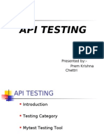 Download API Testing by anon-349030 SN8560425 doc pdf