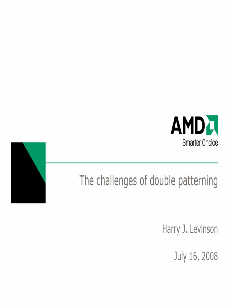 The Challenges of Double Patterning | PDF | Electromagnetic Spectrum ...