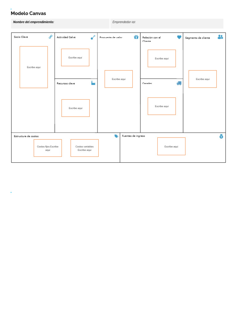 Plantilla Modelo Canvas PDF | PDF