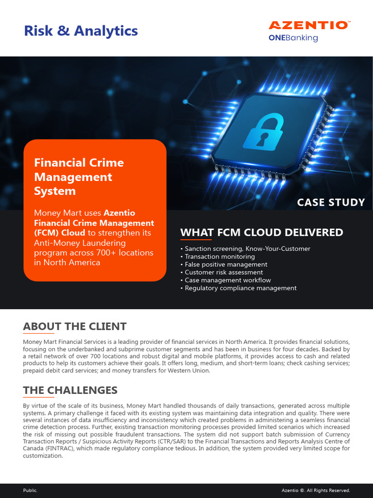 Azentio - Case Study (AML) | PDF | Business | Information Technology